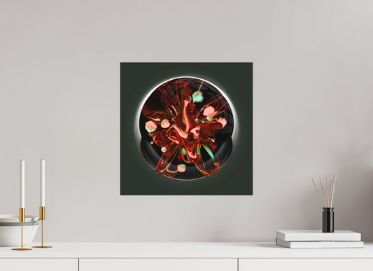 Coral Fire Sphere: Dance of Bio-Luminescence || Acrylic Print, Wall Art, Fine Art Print, Pigment Print, Modern Art, Abstract Art, Digital Art, 3D Rendering, Corporate Art, Modern Design, Art For Offices, Investment Art