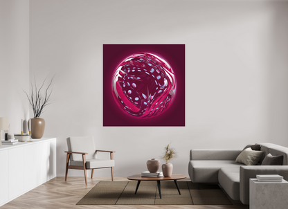 Amaranth Swirl: Opaline Speckles || Acrylic Print, Wall Art, Fine Art Print, Pigment Print, Modern Art, Abstract Art, Digital Art, 3D Rendering, Corporate Art, Modern Design, Art For Offices, Investment Art