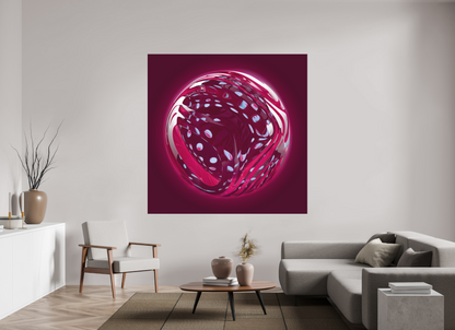 Amaranth Swirl: Opaline Speckles || Acrylic Print, Wall Art, Fine Art Print, Pigment Print, Modern Art, Abstract Art, Digital Art, 3D Rendering, Corporate Art, Modern Design, Art For Offices, Investment Art